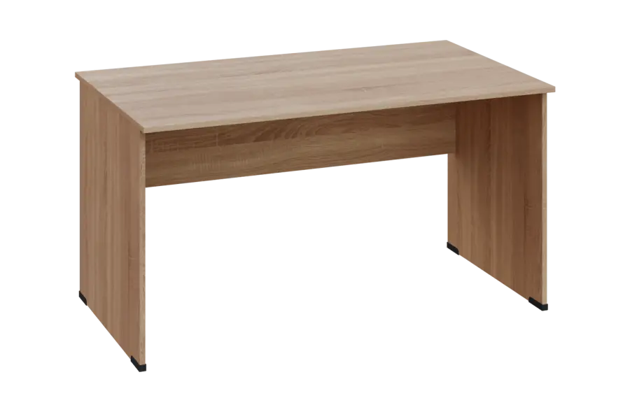 EPL 28 - 14 stůl kancelářský, dřevěná podnož, deska 25 mm, široký 1400 mm, dub bardolino